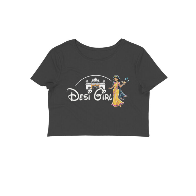 twisted logo crop top desi girl