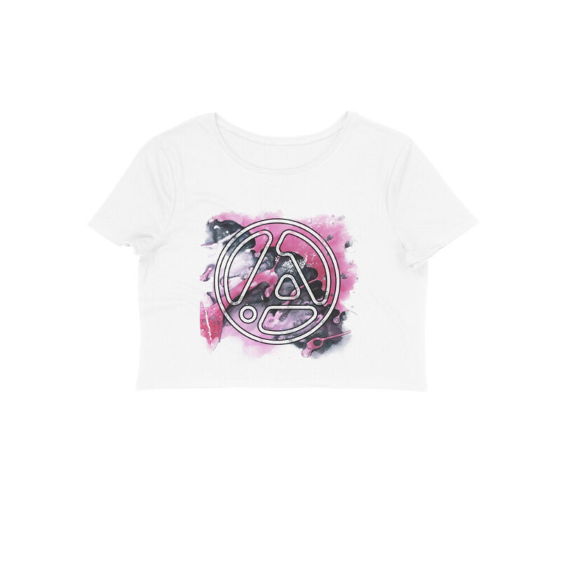 linkin park crop top from zero watercolor style