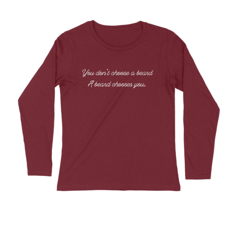 beard lover full sleeves t shirt (both sides)