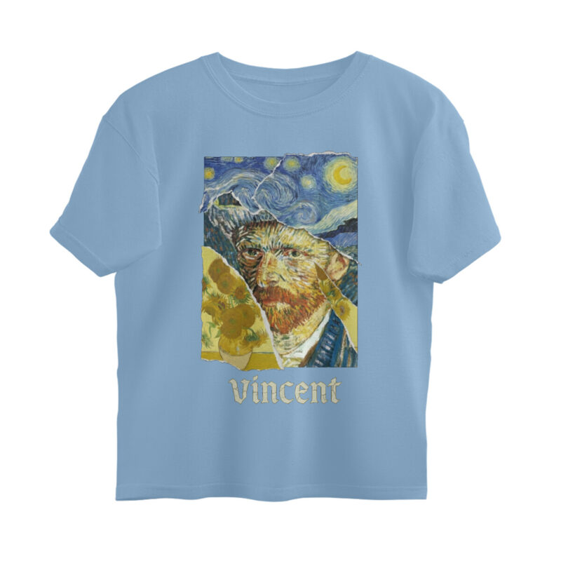 van gogh oversized t shirt paper collage