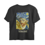 van gogh oversized t shirt paper collage