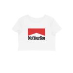 twisted logo crop top not your bro