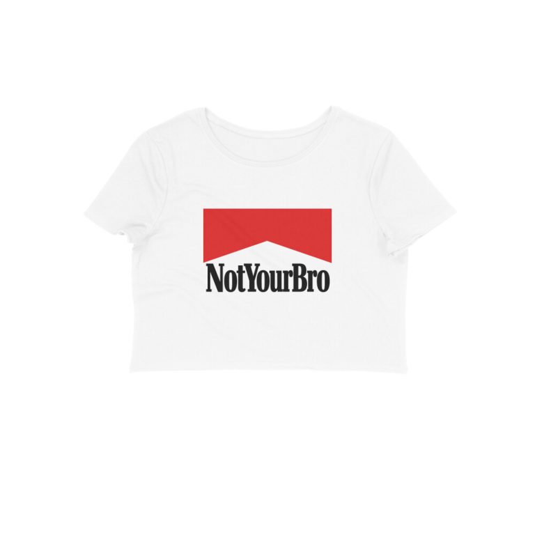 twisted logo crop top not your bro