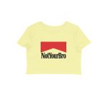 twisted logo crop top not your bro