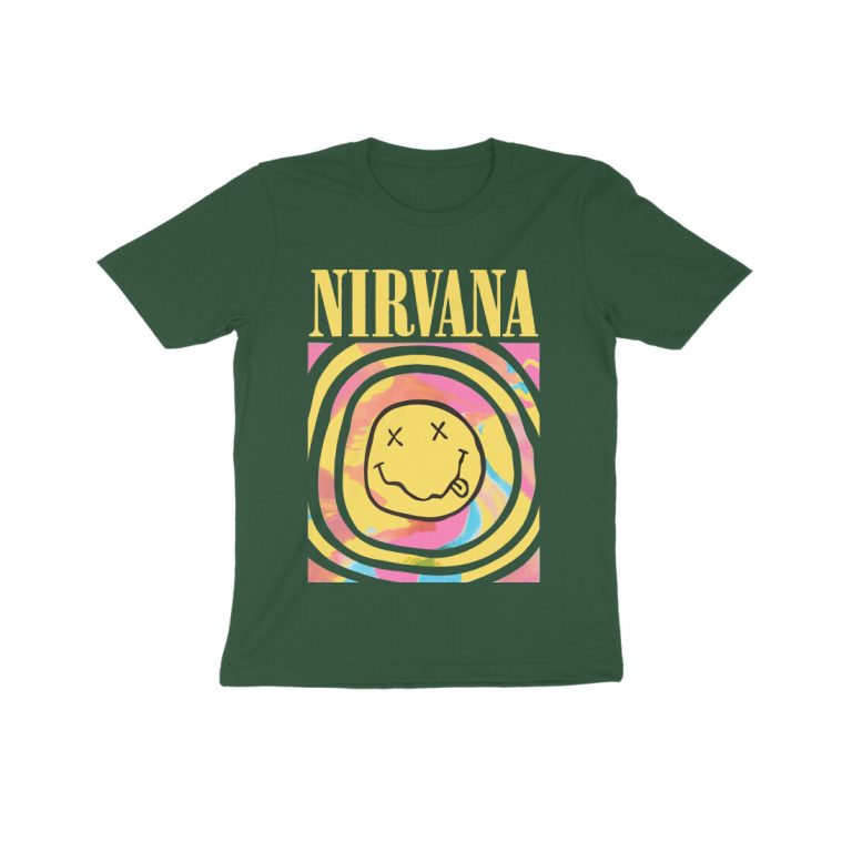 nirvana kids t shirt (8 14 years) candy colors