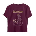 feminism oversized t shirt gold digger