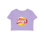 twisted logo crop top gays
