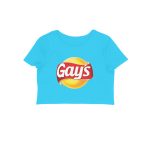 twisted logo crop top gays