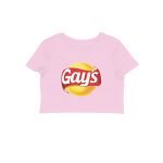twisted logo crop top gays