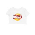 twisted logo crop top gays