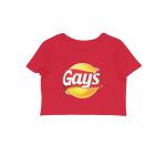 twisted logo crop top gays