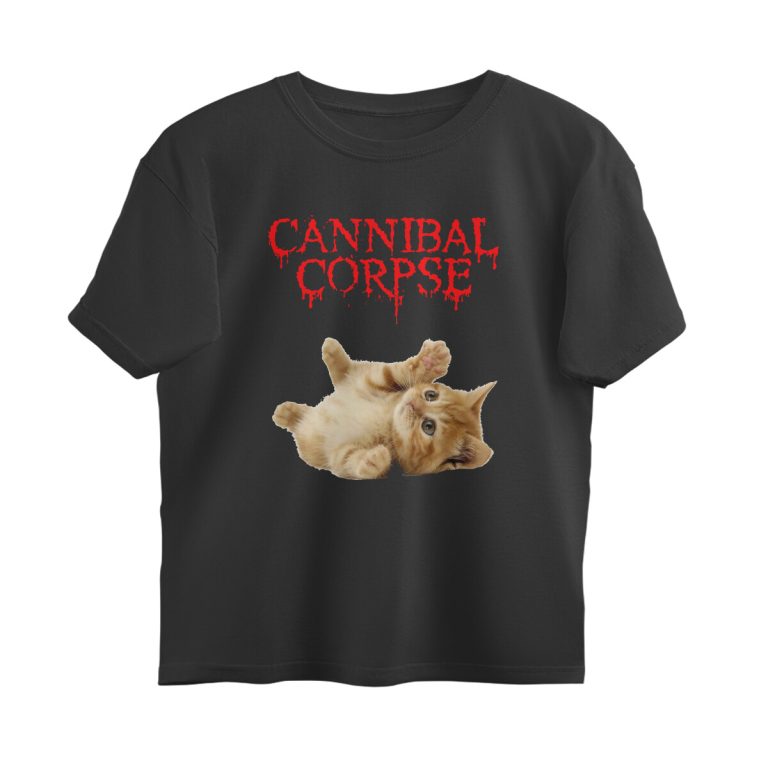 cannibal corpose oversized t shirt cat