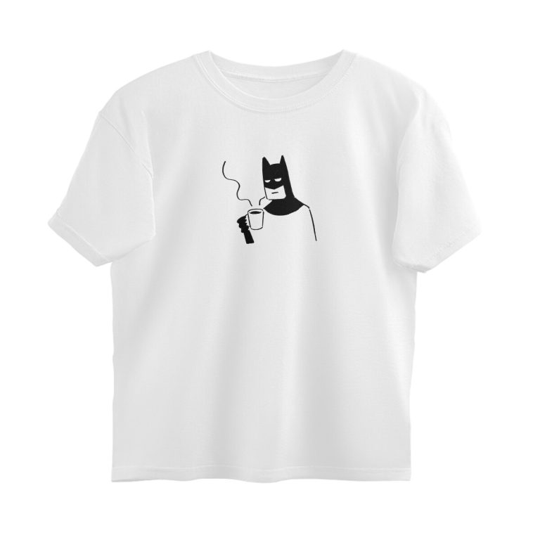 coffee oversized t shirt bat minimal