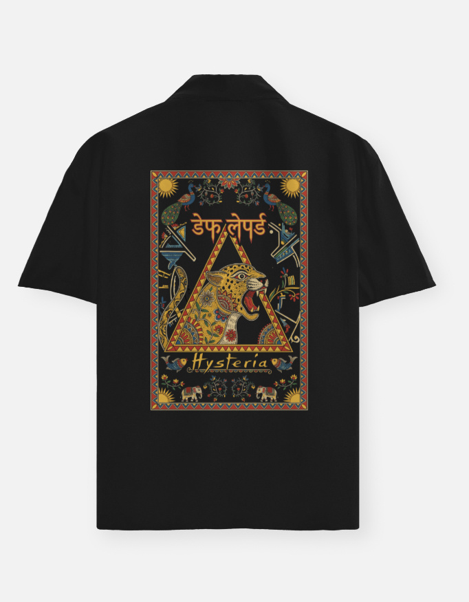 def leppard oversized shirt madhubani art (both sides)