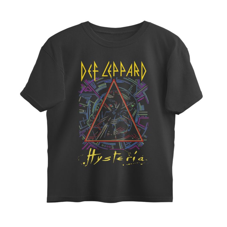 def leppard oversized t shirt hysteria line art