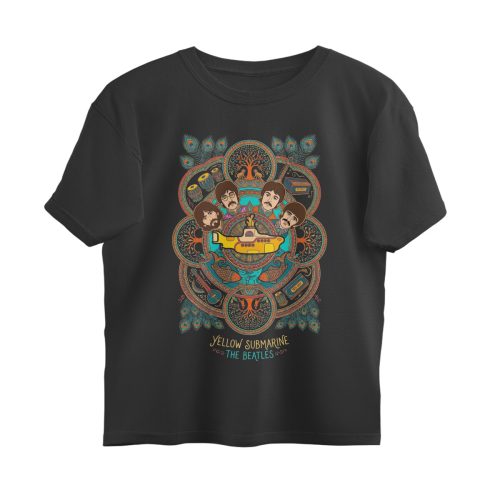 the beatles oversized t shirt indian art style