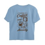 coffee and anxiety oversized t shirt retro graphic