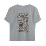 coffee and anxiety oversized t shirt retro graphic