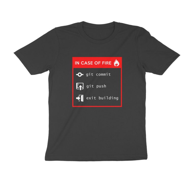 coding t shirt in case of fire