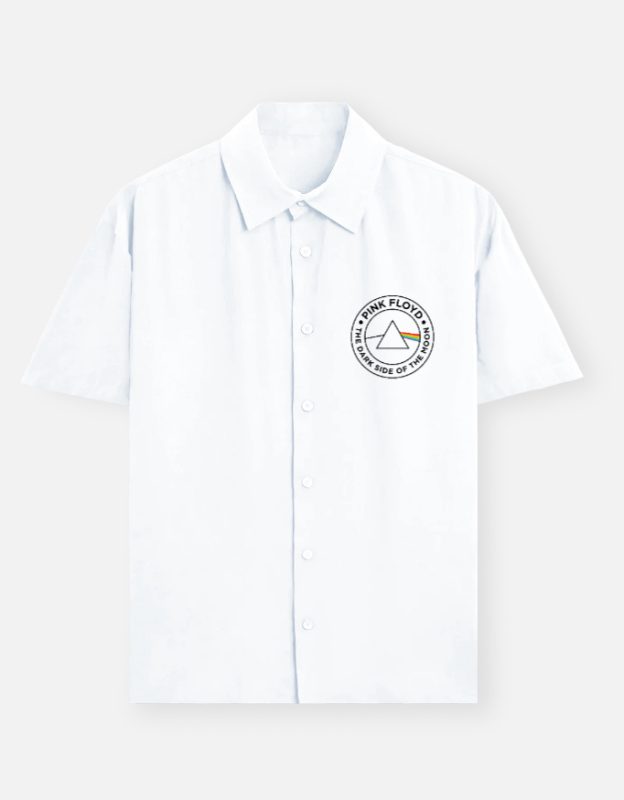 Size S White Pink Floyd Oversized Shirt - DSOTM both sides