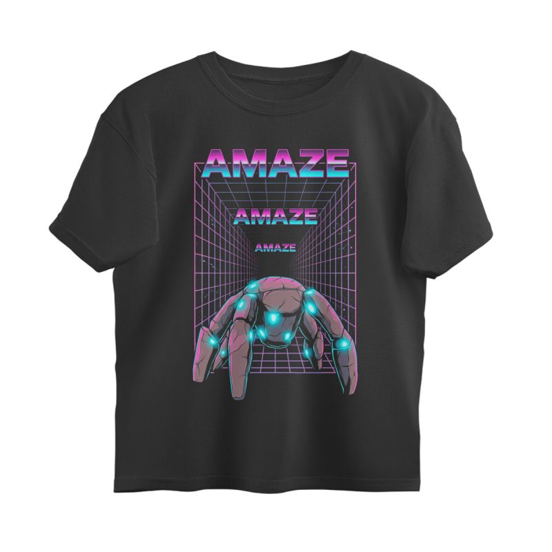 Size 2XL Black Amaze Amaze Amaze Oversized T-shirt