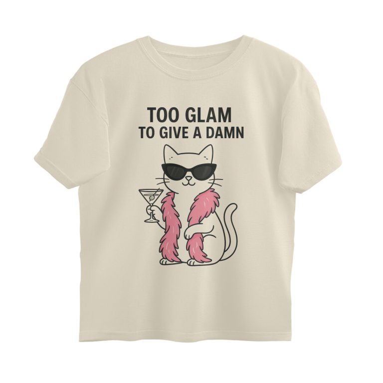 glam cat oversized t shirt