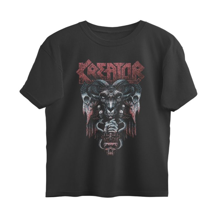 kreator oversized t shirt devil goat