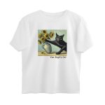 art oversized t shirt van gogh's cat