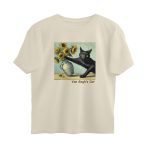 art oversized t shirt van gogh's cat