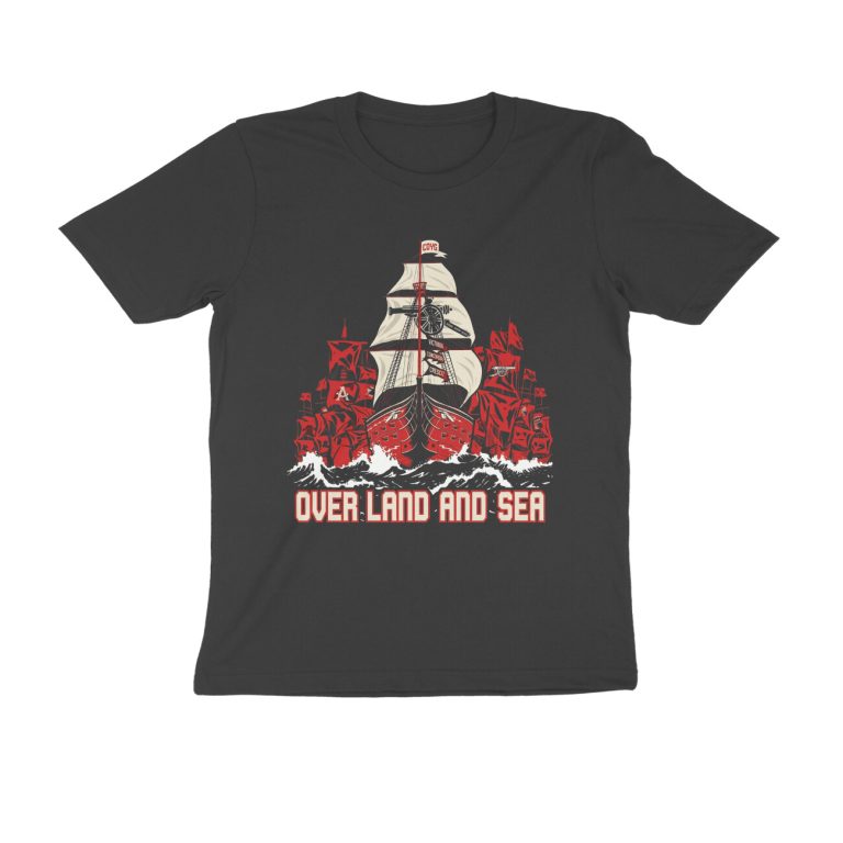 arsenal fan t shirt over land and sea