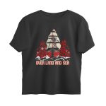 arsenal fan oversized t shirt over land and sea
