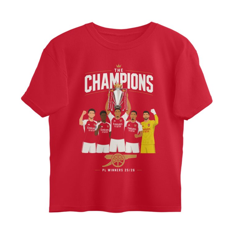 arsenal oversized t shirt champions red