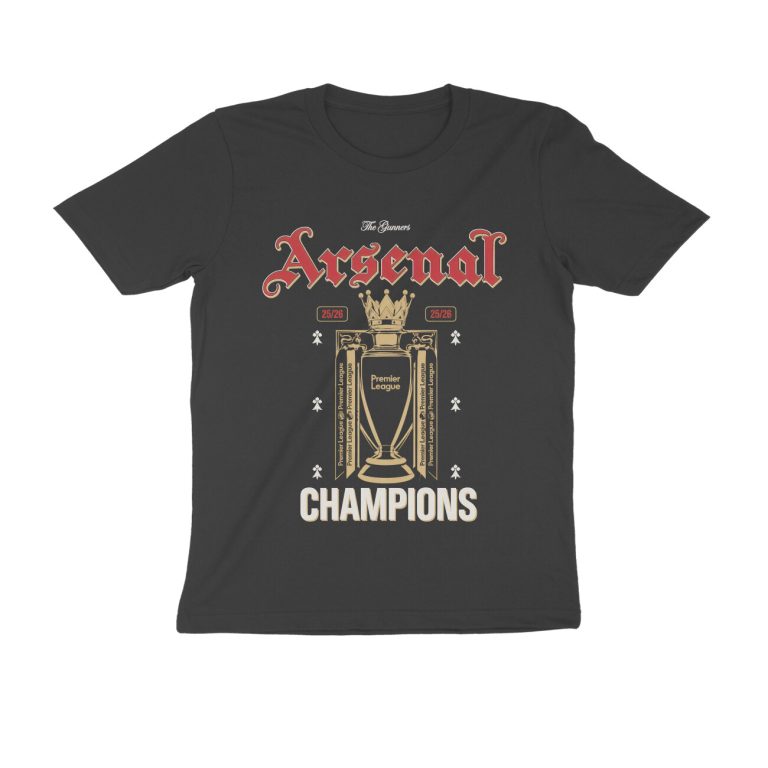 arsenal t shirt pl champions (both sides)