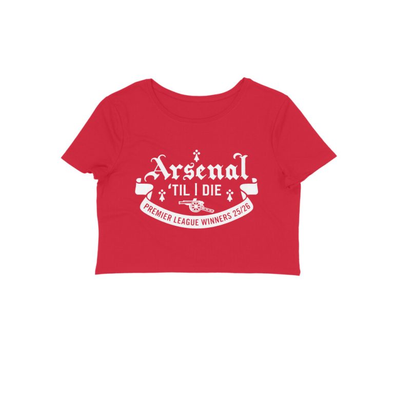 arsenal crop top arsenal till i die