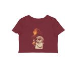 chill cat crop top coffee