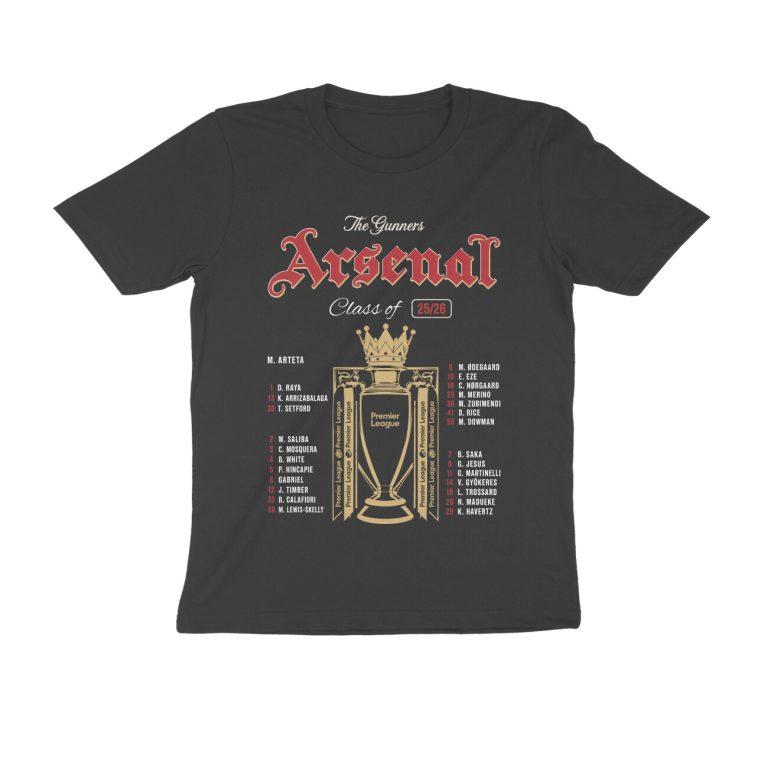 arsenal t shirt full squad champions (both sides)