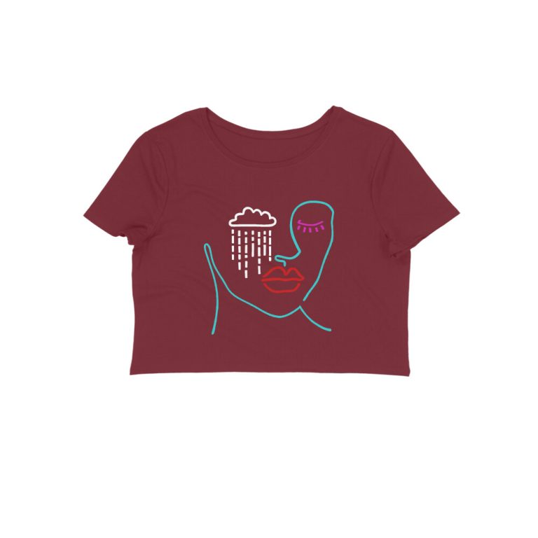 line art crop top