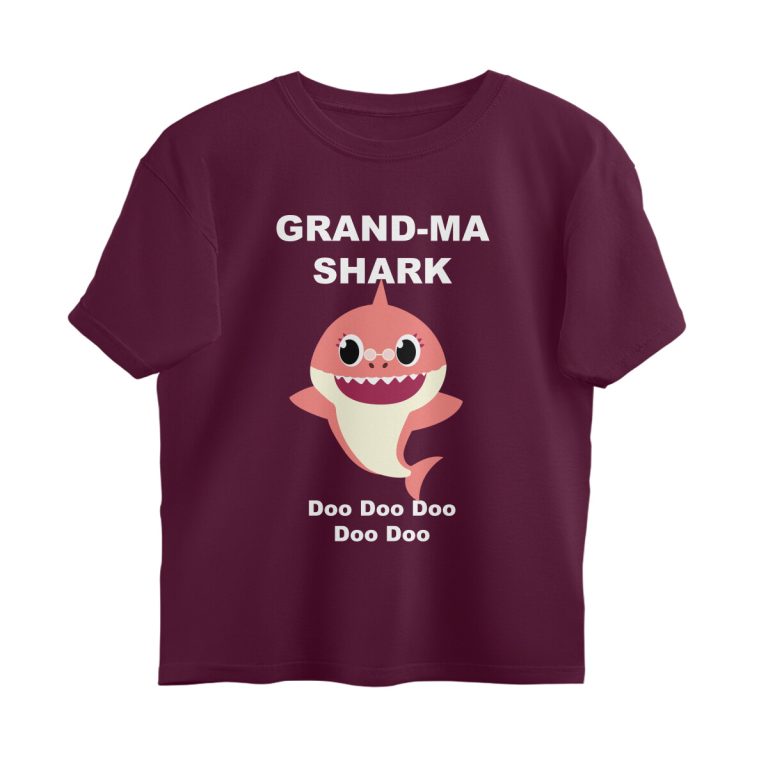 grand ma shark oversized t shirt