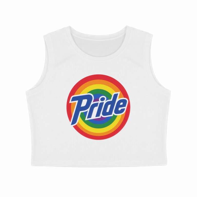 twised logo crop tank pride