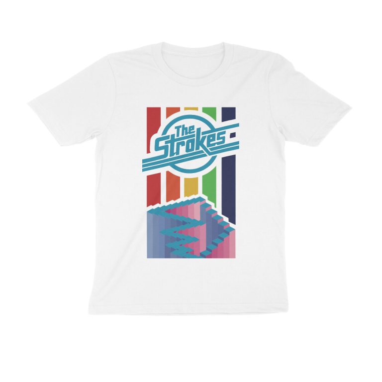 the strokes t shirt colorful geometry