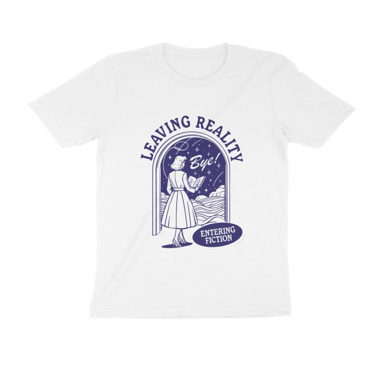 leaving reality t shirt entering fiction