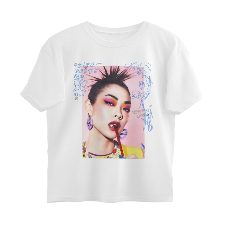 rina sawayama oversized t shirt white teeth