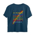 radiohead oversized t shirt in rainbows