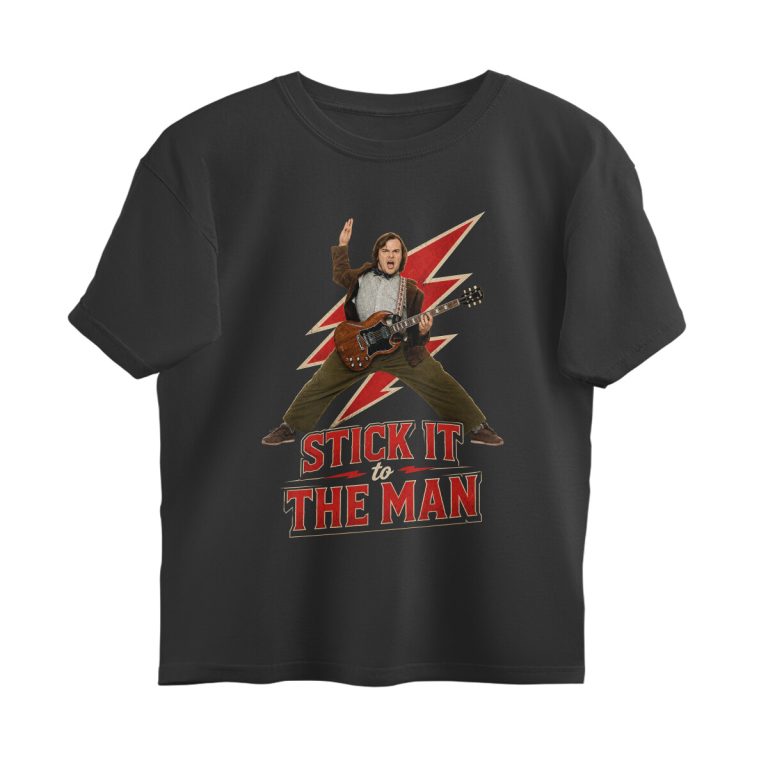 school of rock oversized t shirt stick it to the man
