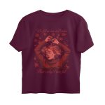 girl in red oversized t shirt october