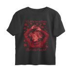 girl in red oversized t shirt october