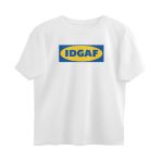 twisted logo oversized t shirt idgaf