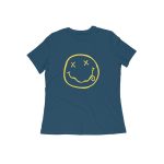 nirvana womens' t shirt smiley