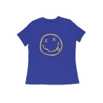 nirvana womens' t shirt smiley