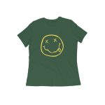 nirvana womens' t shirt smiley